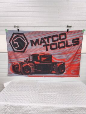 Authentic "Man Cave" Matco Wall Flag Banner - Logo Decor